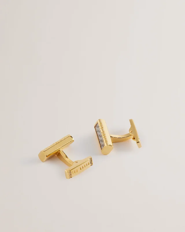 Carbie Carbon Fibre Cufflinks Gold