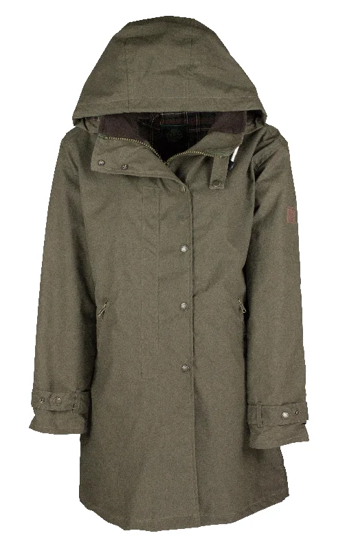 W08 - Ladies Brighton Washwax Parka - DARK OLIVE