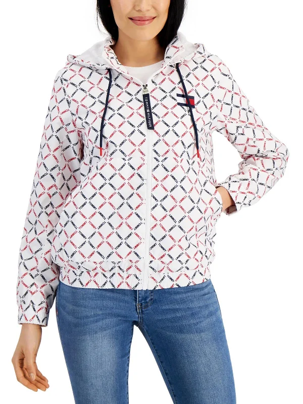 Womens Lightweight Hooded Bomber Jacket