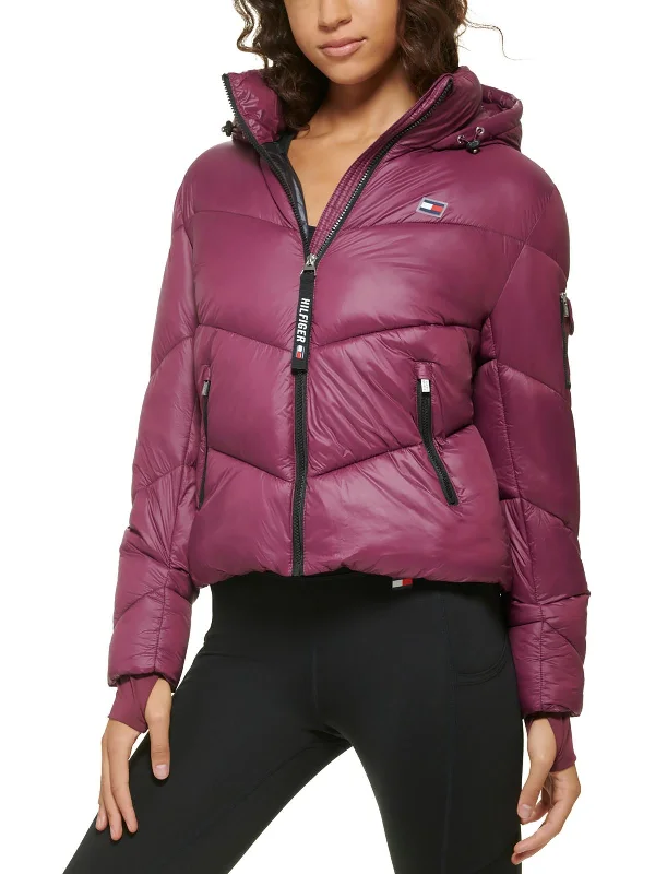 Womens Quilted Hooded Puffer Jacket