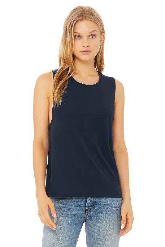 Bella + Canvas Womens Flowy Muscle Tank Top - Midnight Blue