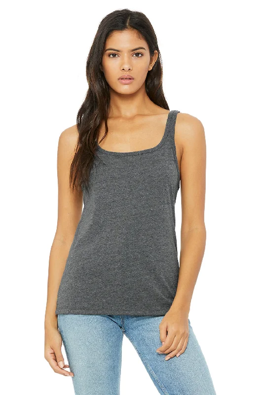 Bella + Canvas Womens Relaxed Jersey Tank Top - Heather Deep Grey