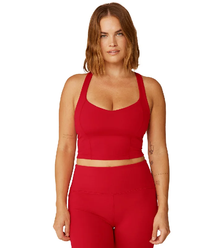 Beyond Yoga Powerbeyond Intensity Racerback Cropped Tank Retro Red