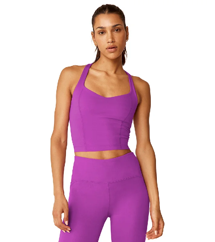 Beyond Yoga Powerbeyond Intensity Racerback Cropped Tank Violet Berry