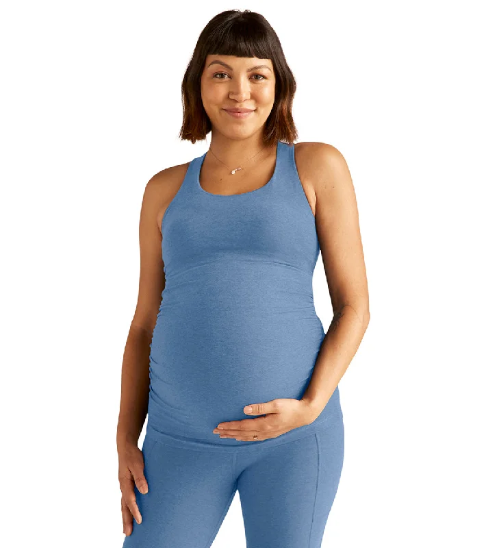 Beyond Yoga Spacedye Bases Covered Maternity Racerback Tank Sky Blue Heather