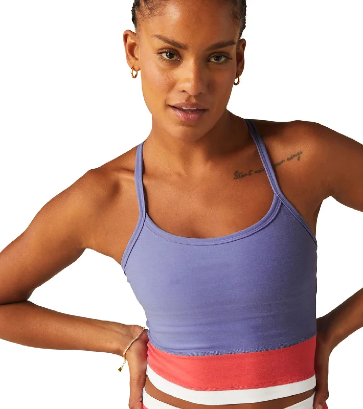 Beyond Yoga Spacedye Horizon Colorblock High Cropped Tank Periwinkle Cloud Tri-Color