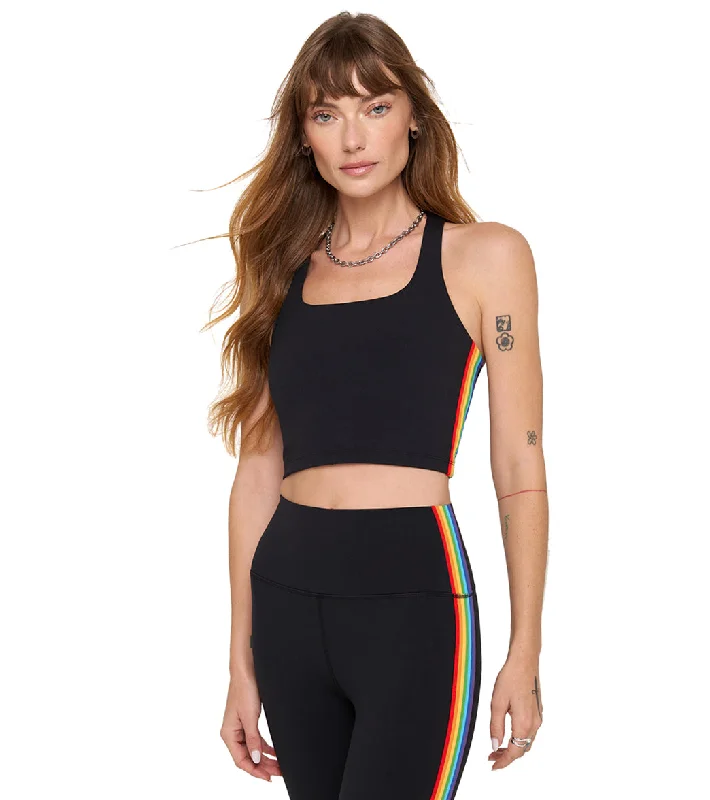 Spiritual Gangster Rainbow Shakti Crop Tank Black