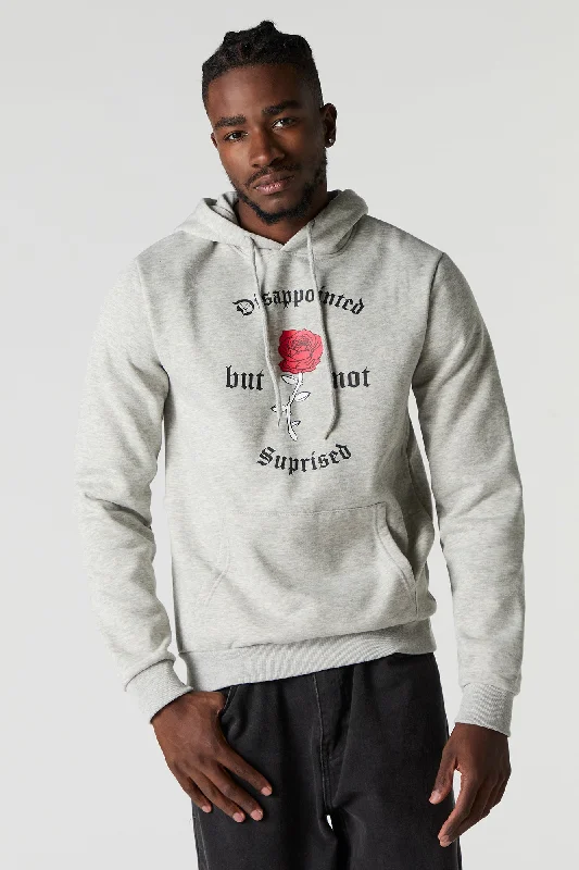 Disappointed Not Surprised Graphic Fleece Hoodie